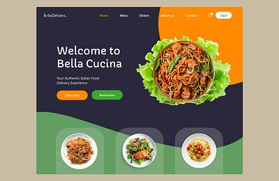 Italian Food Website animation app art branding design illustration logo ui ux web