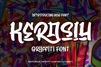 KERASIH Graffiti Font branding font graphic design illustration logo music san serif typography ui