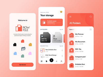 File Manager App UI app design application design ashik.vision clean ui design file management file manager flat interface minimal mobile mobile app mobileui redesign saas trending ui uiinspiration uitrending uiuxdesign