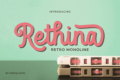 Rethina - Retro Monoline classic typeface