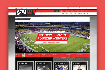 SeraMag - Magazine WordPress Theme creative market magazine news newspaper sport sport magazine sport news woocommerce wordpress responsive wordpress theme