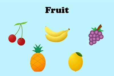 Fruits adobe illustrator design digital food fruit fruits graphic design icon illustration vector
