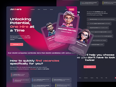 Jobberz - we will help you find the right one so you don't have design landing ui web