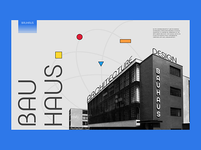 Bauhaus architecture bauhaus design graphic design landig page landing minimalism ui баухаус