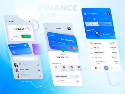 Finance App 3d credit card balance transaction brand branding cryptocurrency current spend curves statistics graphics dashboard finance graphic design illustrator ai income expense photoshop psd print designer send money small 3d mock up transfert typo typography ui ux designer wallet