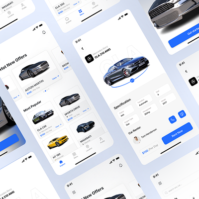 Car Rental Mobile App app car rental app car rental services design interface mobile app product design ui uiux user experience user interface ux