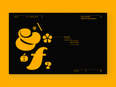 Portfolio Site Concept Design for Typography Artist art branding concept design landing page ui uiux web design website