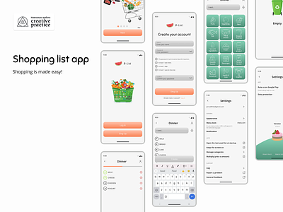 Shopping List Mobile App design mobile mobileapp shoppinglist ui ux