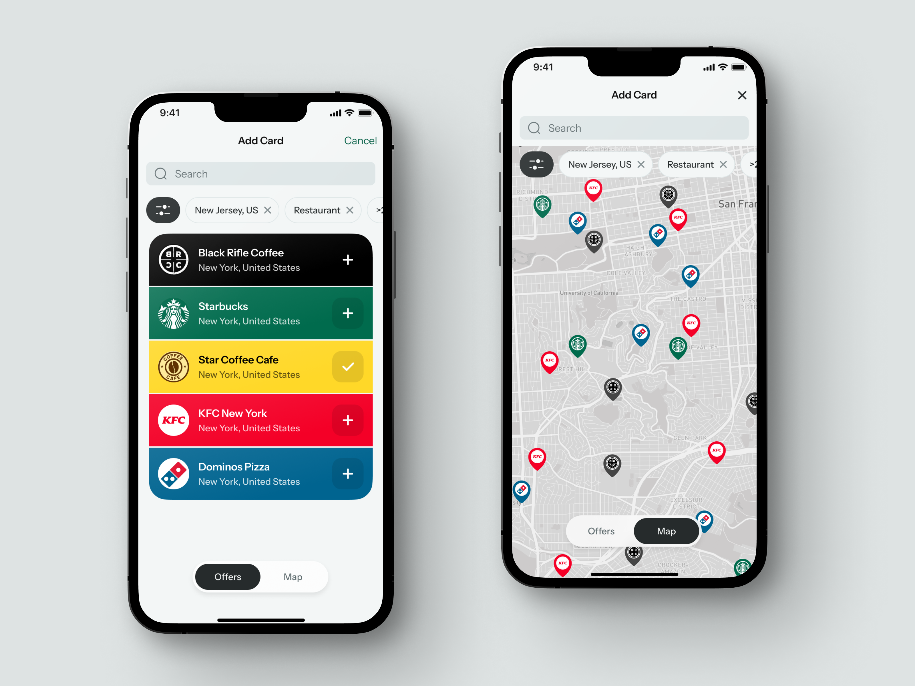 Loyalty Cards App - Add Card card coupons food ios loyalty loyalty card rewards ui ux
