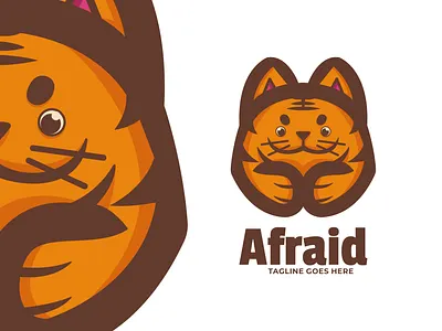 Afraid animal branding cute mascot design graphic design illustration logo ui vector