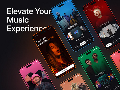 Music Player App Design app audio player colors dark design ios minimal mobile app music music player player song track ui ukraine ukrainian ux