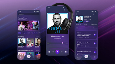 Podcast App 3d animation app branding design graphic design illustration logo motion graphics ui vector