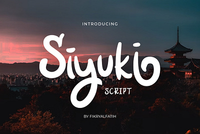 Siyuki - Japanese Script Font ninja