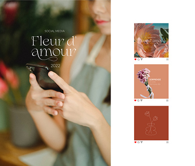 Fleur d' amour ~ flower boutique 🇫🇷 design graphic design illustration instagram social media