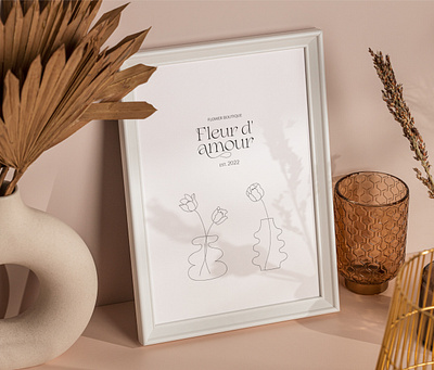 Fleur d' amour ~ flower boutique 🇫🇷 branding design graphic design illustration