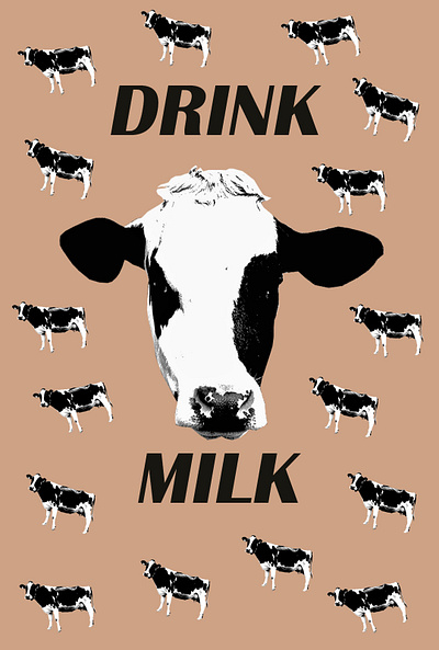 "Drink milk" Poster graphic design photoshop poster