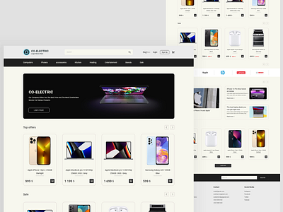 Digital Store branding design techno ui ux web