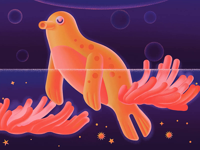 Seal animal animation app cute deep digitalart illustration meditation motion motion design relax seal
