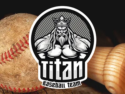 "Titan" Baseball team mascot logo animation baseball logo baseball team berand designer branding graphic design logo logo designer logomation mascot mascot logo sports sports logo sports mascot logo titan