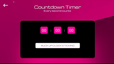 Countdown Timer Page design illustration typography ui ux