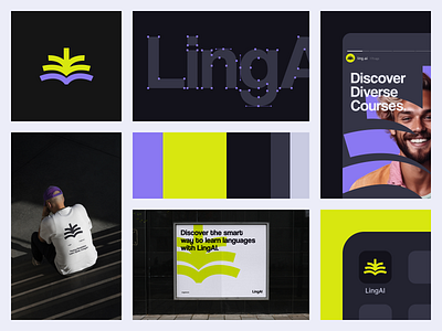 LingAI Education - Branding brand brand guidelines brand identity brand sign branding business design halo identity logo logo design logotype marketing packaging smm startup visual identity