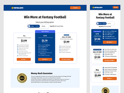 Choose Option - Footballguys 3d animation branding design graphic design illustration inner page landing page logo motion graphics product page ui ux vector