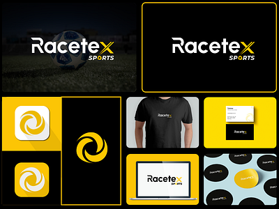 Racetex Sports brandidentity iconic logo design logomark modern sports sportswear unique