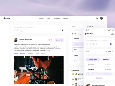 Social platform b2b b2c design social platform ui ux