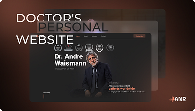 Personal website b2c doctor graphic design website