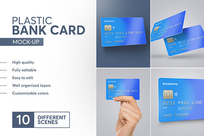 Realistic CreditDebit Card Mockup bank bank card mockup card mockup credit credit card mockup debit card mockup pay payment card mockup plastic card mockup