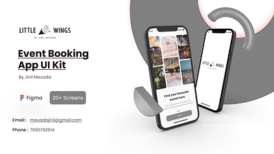 Event Booking App UI Kit By Jinil Mevada 3d animation app branding design event figma graphic design kit logo mobile app ui ui ux