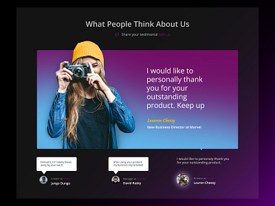 Testimonial design testimonial ui ux