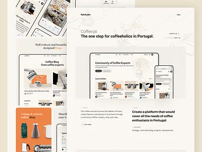 Case study: Coffee behance case study catalog coffee shop design e commerce ecommerce interface landing page marketplace online platform portoflio shop store ui ux web web design website