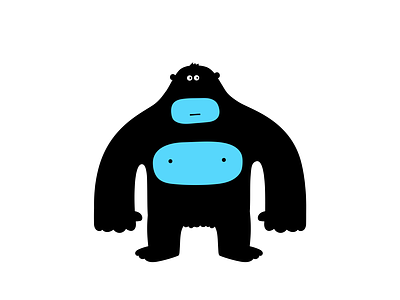 startled animal ape cartoon character design gorila illustration mascot monkey nature startled wildlife