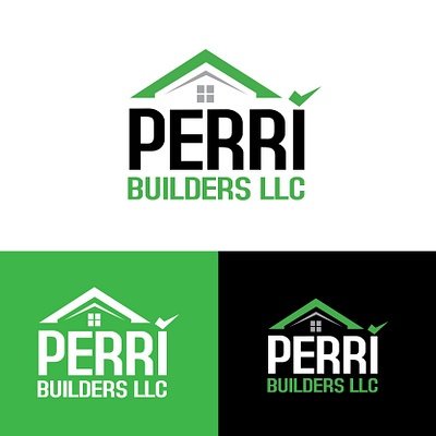 PERRI BUILDING logo builders logo building logo corporate logo home logo house logo branding p building logo pb house logo sign home logo sign logo