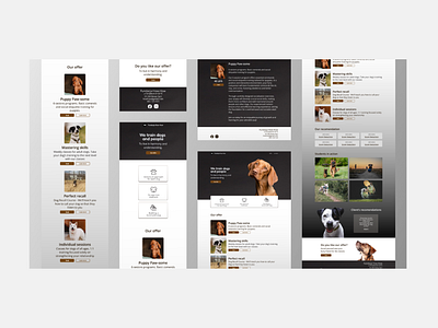 Dog school - landing page coding design dev dog dogschool graphic design htmlcss ui ux