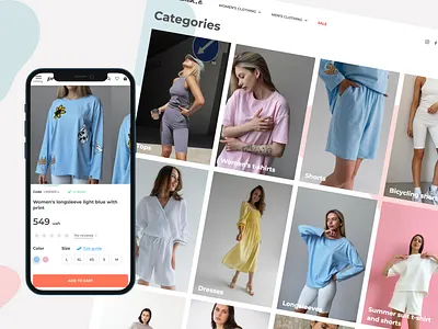 E-commerce for online clothing store adaptive clothing store design e commerce mobile online store shop ui ui design ux web design web site