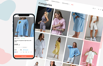 E-commerce for online clothing store adaptive clothing store design e commerce mobile online store shop ui ui design ux web design web site