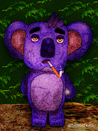 Kozi Kush the Koala drawing graphic design illustration photoshop