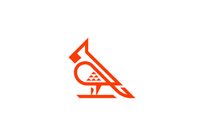 Cardinal Bird Logo bird cardinal logo design red wildlife