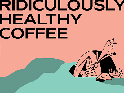 Coffee Exhale branding camp camping coffee design digital design healthy illustration illustrations