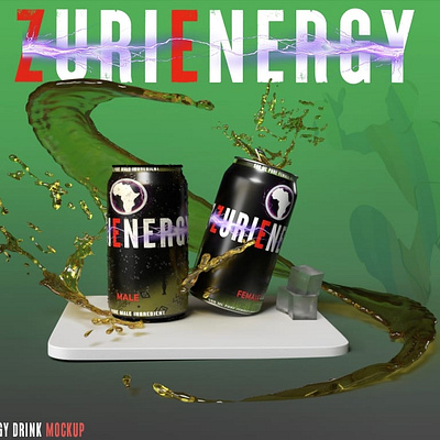 African theme energy drink branding design graphic design