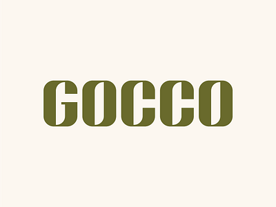 GOCCO Coffee House Logotype brand identity branding cafe coffee coffee shop lettering lettermark logo logotype mark minimalist monogram olive green packaging restaurant shapes type typography wordmark