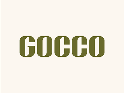 GOCCO Coffee House Logotype brand identity branding cafe coffee coffee shop lettering lettermark logo logotype mark minimalist monogram olive green packaging restaurant shapes type typography wordmark