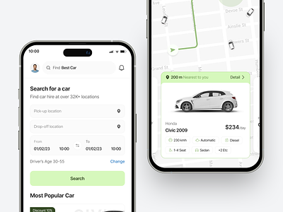 Carent's - Car Rental App app car car rent app car rental car rental design clean map mobile mobile app mobile app design navigation product rent rent app rental