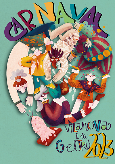 POSTER - CARNIVAL OF VILANOVA I LA GELTRÚ (third place) design illustration illustration art poster procreate