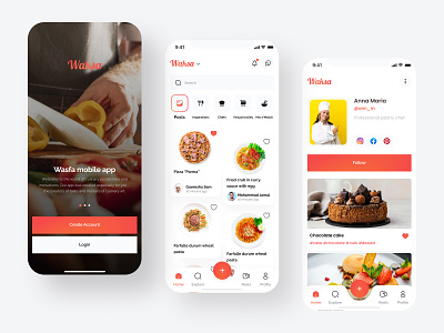 App for chefs app burger catering chef clean cook cooking culinary delivery dish eat food foodie kitchen meal minimalistic mobile restaurant ui ux