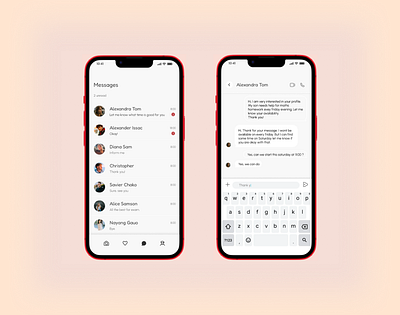 Daily UI challenge 013 - Direct message adobe chat dailyui dailyui013 dailyuichallenge directmessage figma sketch ui uidesign uiux
