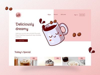 Coffee Landing Page animation coffee dailydesign dailyui design illustration landing page ui uiux ux website
