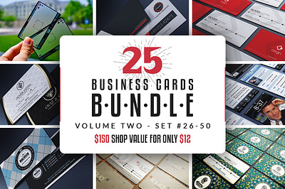 25 Business Cards Bundle - Vol 02 business card business card bundle business cards business cards bundle modern retro vintage
